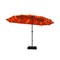Double-Sided Patio Umbrella Solar LED Lights with Steel Frame Base